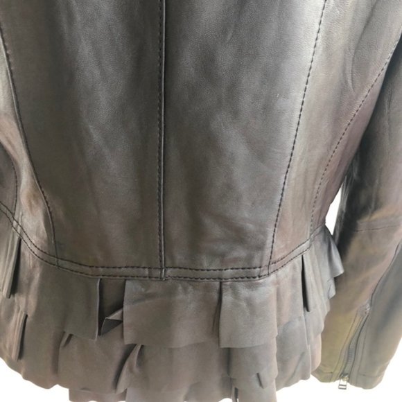 Rezrekshn Esther Chan Zip Up Leather Jacket Large - Picture 5 of 9